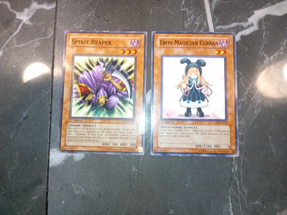 Vintage 1996 Yugioh Card Lot of 2 by Kazuki Takahashi Konami