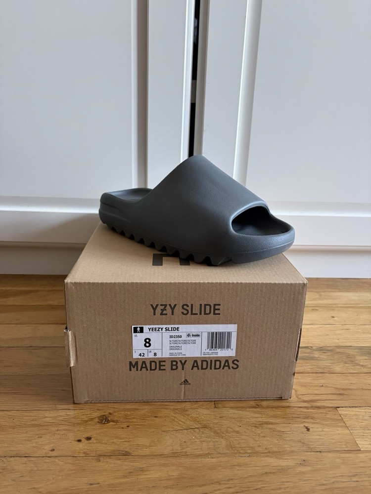 Size 8 - Adidas Yeezy Slide Slate Grey (100% AUTHENTIC FAST | FREE SHIPPING)