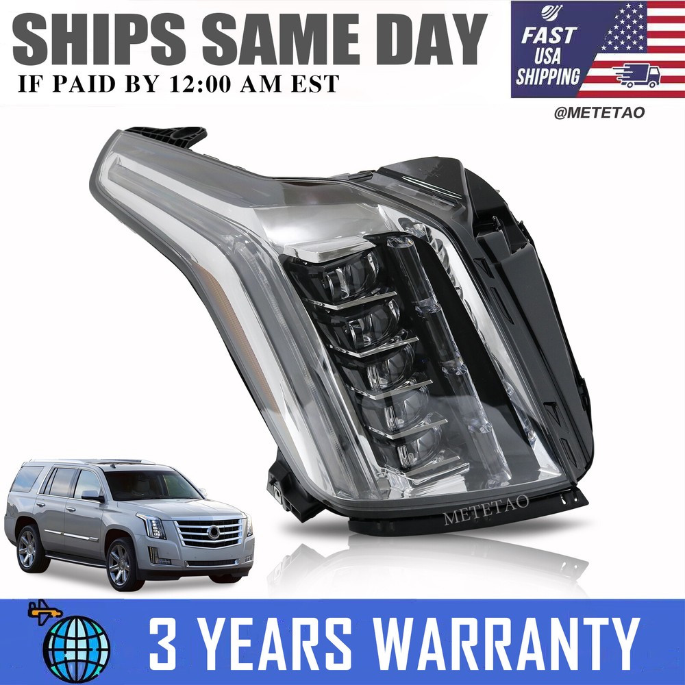 For Cadillac Escalade 2015-2020 Passenger Side Headlight Lamp  Led Right