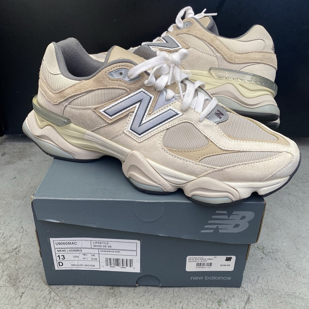 New Balance 9060 Sea Salt Surf U9060MAC Size 13 w/ Box Excellent Condition