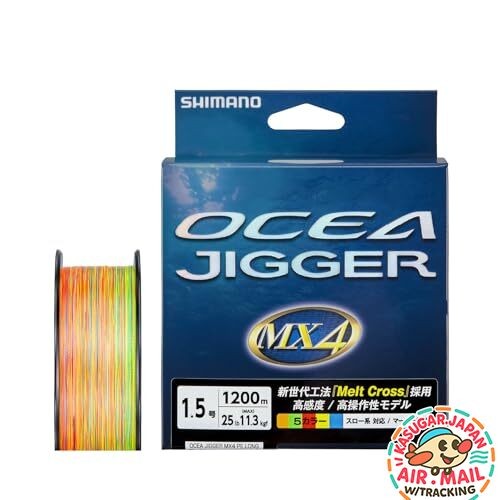 Shimano Ocea Jigger MX4 PE Fishing Line 1200m PE1.5 25lb PL-O14X fm Japan