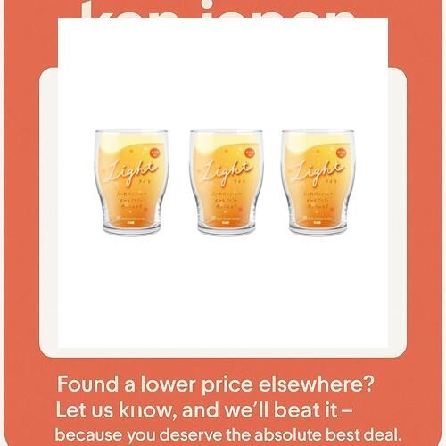 Toyo Sasaki 305ml Craft Beer Glass Set of 3 - Lightweight & Durable