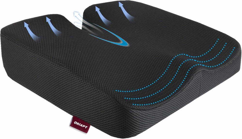 Seat Cushions for Office Chairs Memory Foam Seat Pillow Coccyx Pad Booster Cushi