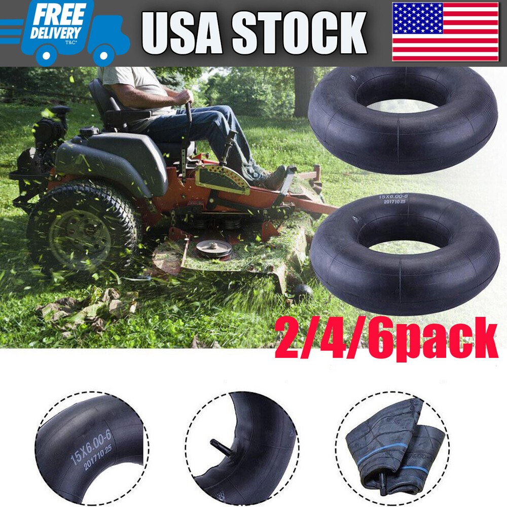 2-6 Pcs Lawn Mower 15X6.00-6 Tire Inner Tubes 15x6-6 15x6x6 15/6x6 Tractors TR13