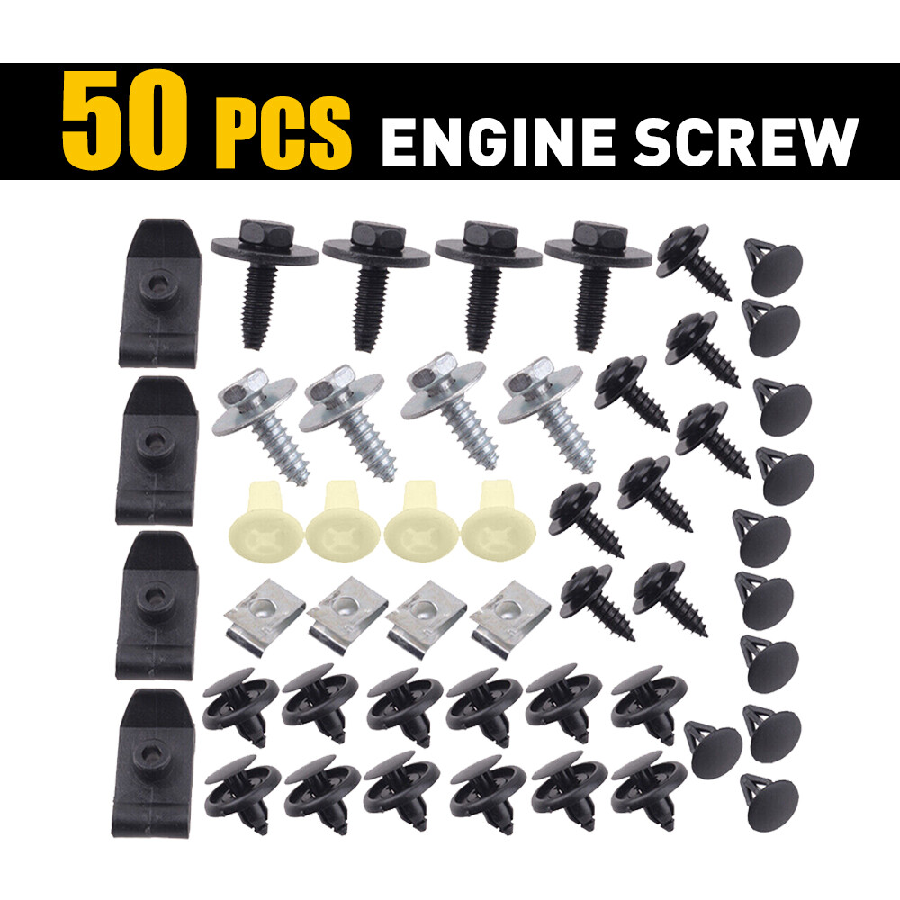 50Pcs Under Engine Cover Clips Underbody Mudguard Shield Screws For Toyota Lexus