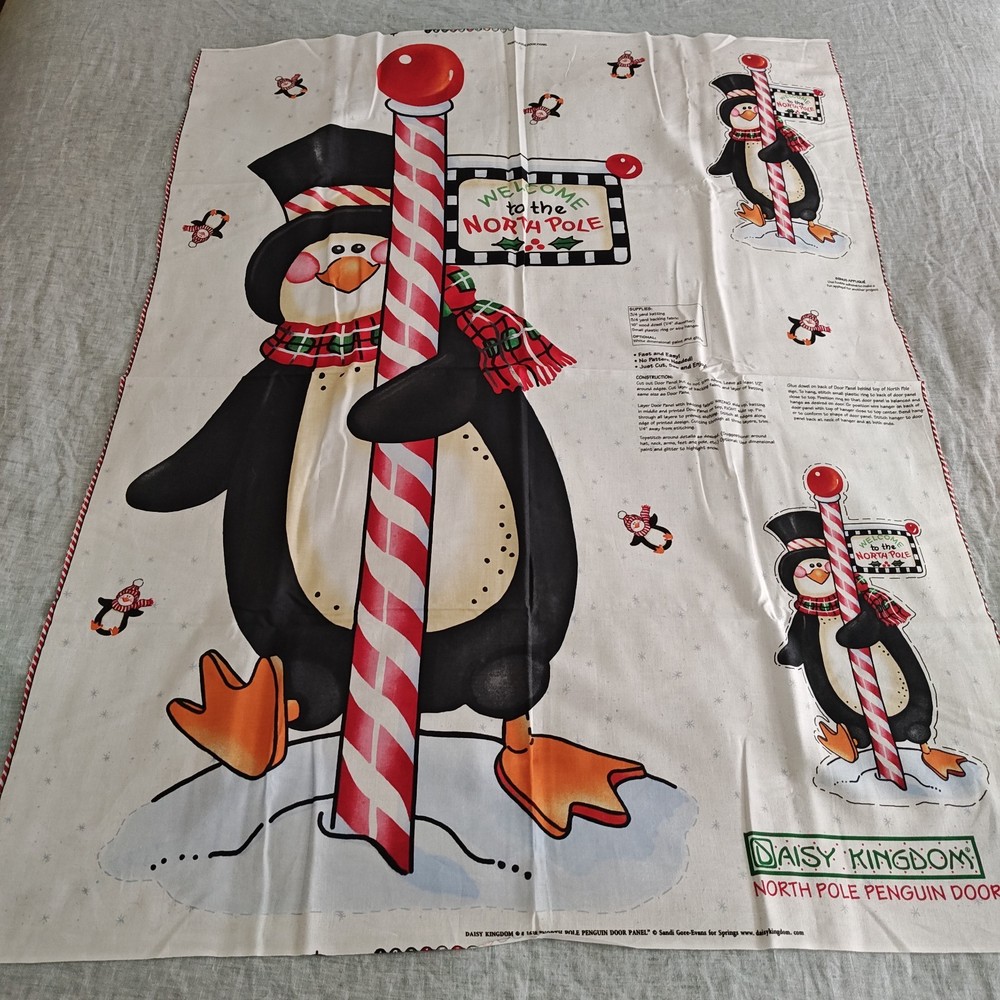 Daisy Kingdom North Pole Penguin Door Panel Easy Christmas Cut And Sew Project