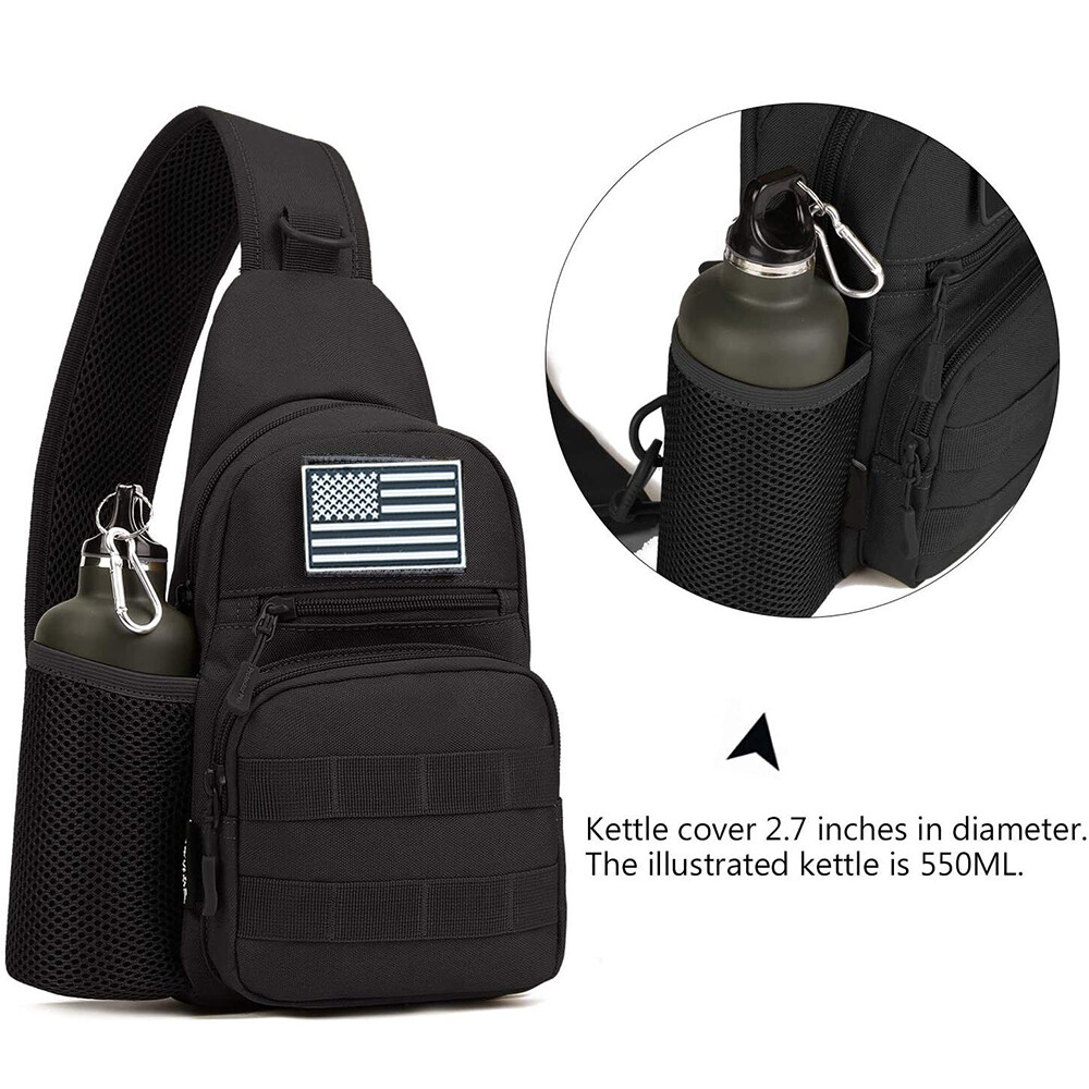 Tactical Sling Chest Bag Military Molle Backpack Crossbody Shoulder Pack Outdoor