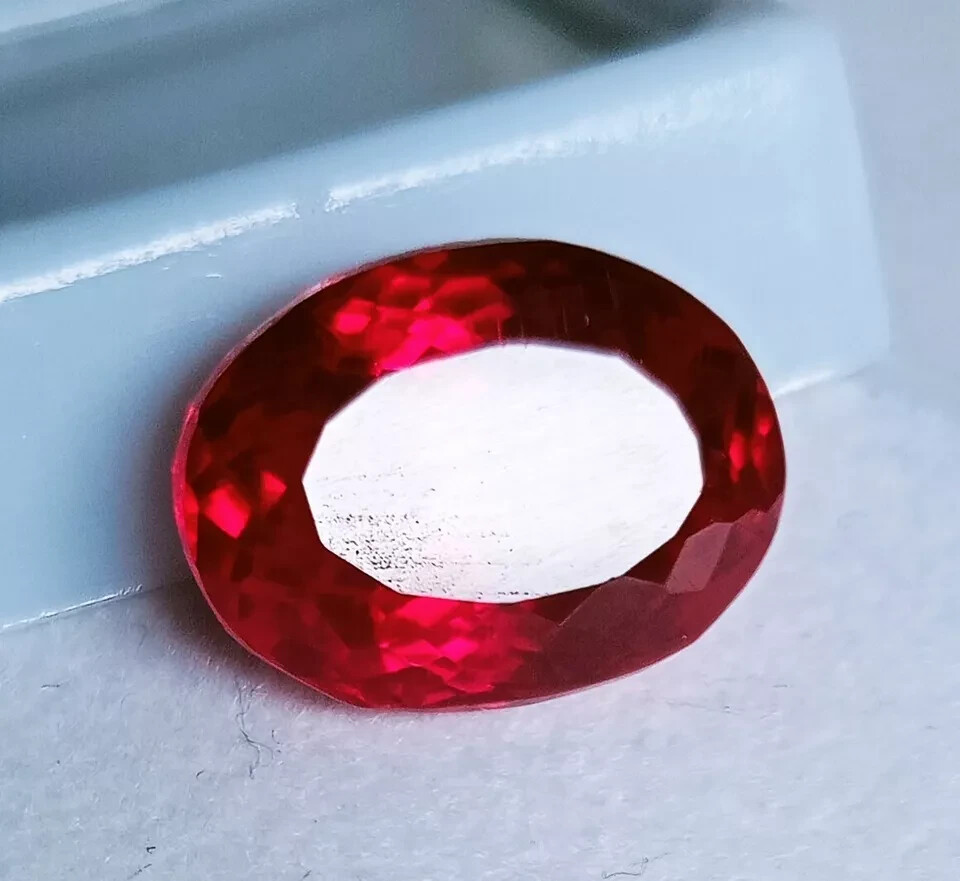 Natural Mozambique Blood Red Ruby 7.04 Ct Oval Loose Gemstone Certified