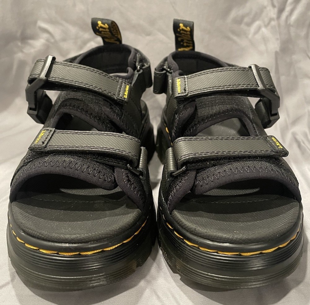 Dr. Martens Forster Leather Sandals, Kids Size 4, Double Rip Stop Strap