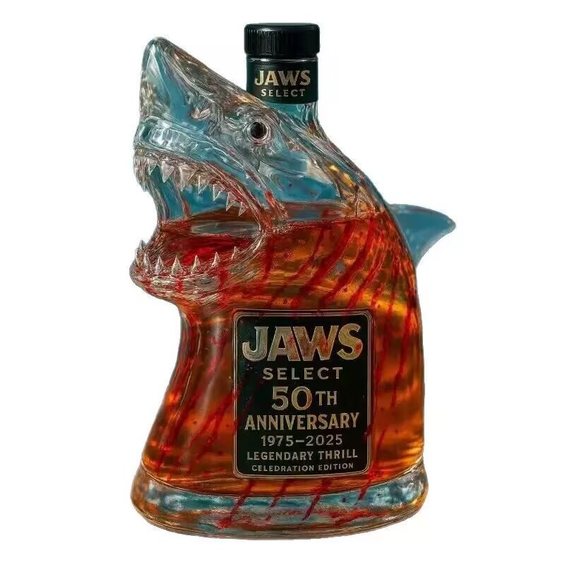 Jaws 50th Anniversary Limited Edition Transparent Whiskey Bottle Collectible Gift