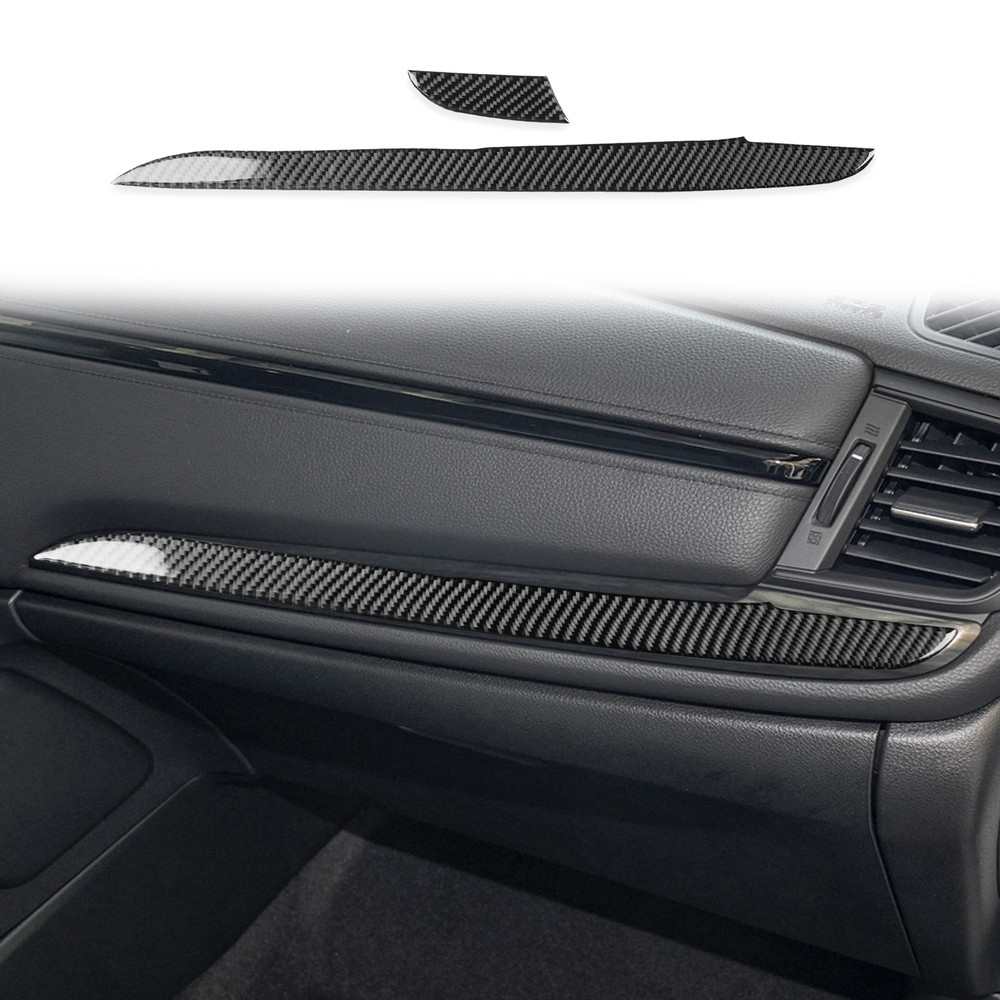 2pcs LHD Carbon Fiber Dashboard Decorative Strip Cover Trim For Honda CRV 17-21