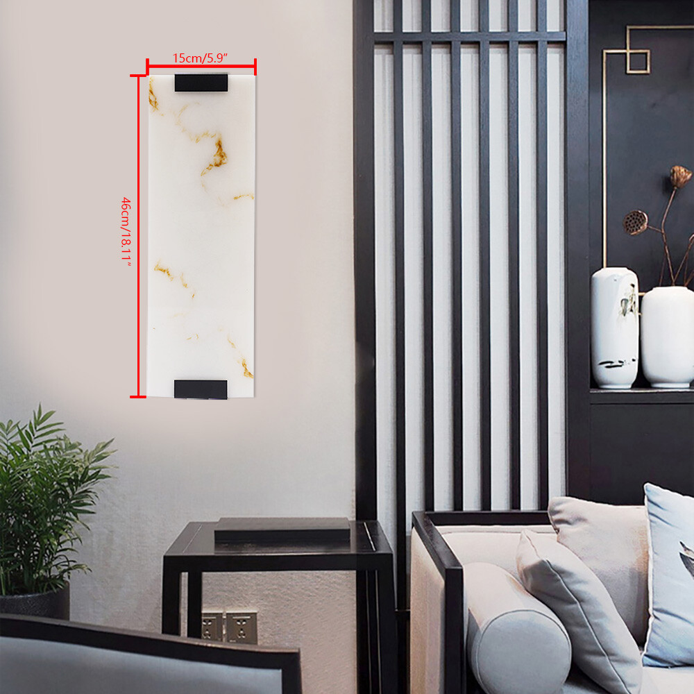 Hand-Carved Alabaster Rectangular Wall Lamp Sconce for Stylish Home Lighting Decor