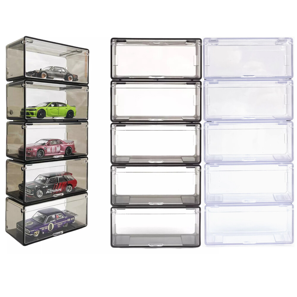 Storage Box For Hot Wheels 1/64 Car Display Cases Stackable Toy Car Collection