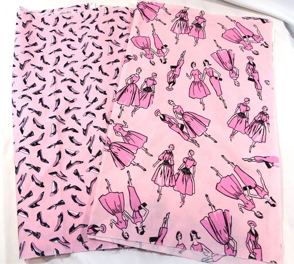 Timeless Treasures Fabric #C2966 #C2965 Vintage 2007 Lot of 2 44