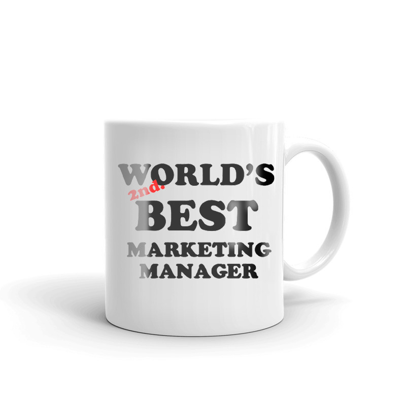 World's 2nd Best Marketing Manager Coffee Tea Ceramic Mug Office Work Cup Gift