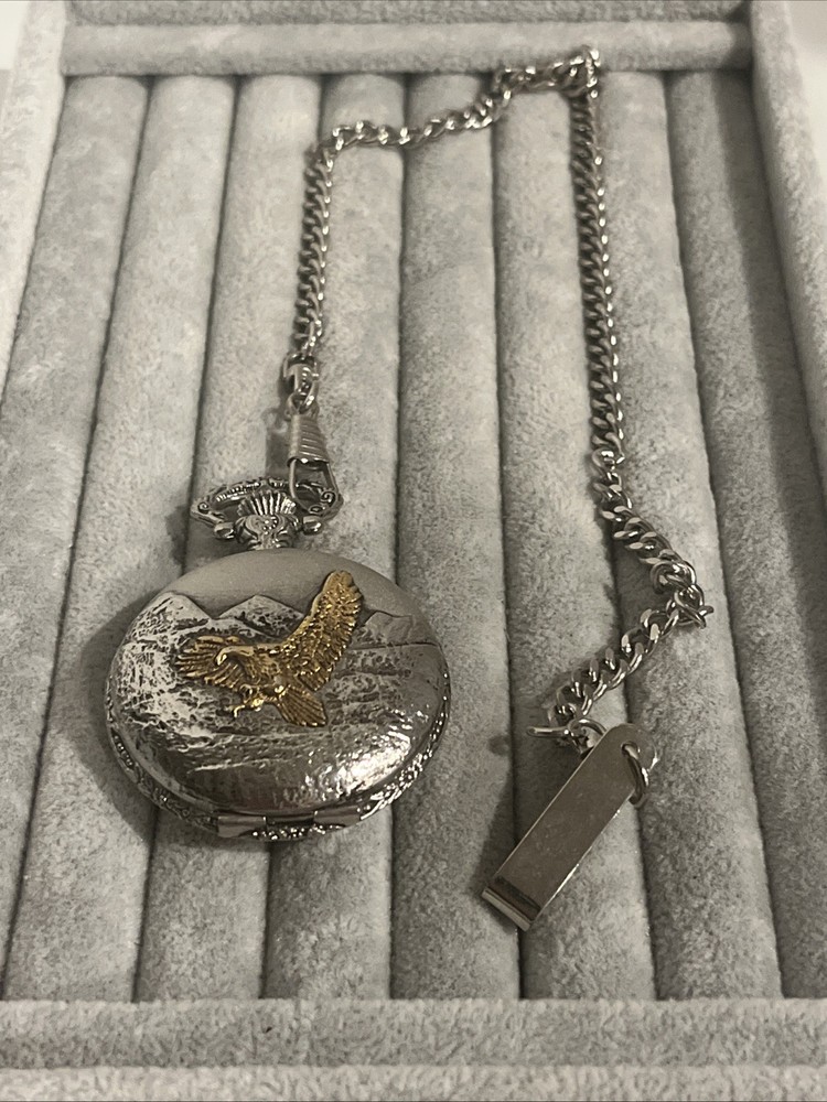 Milan Two Tone Eagle Pocket Watch