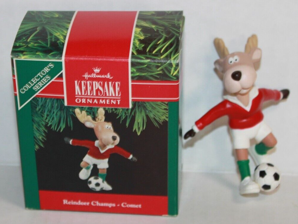 Hallmark Christmas Ornament 1990 Reindeer Champs Comet