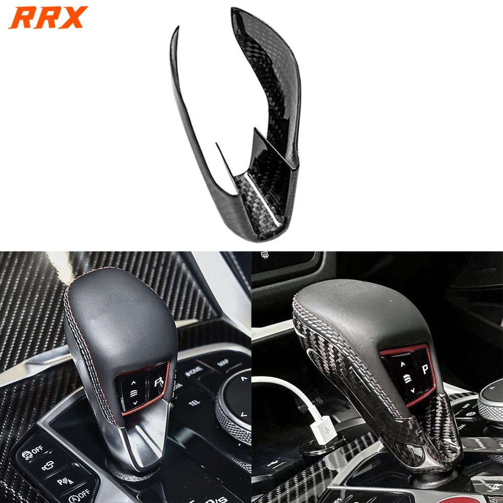 Real Dry Carbon Fiber Gear Shift Knob Cover For BMW M2 M3 M4 X3M X4M X5M X6M XM