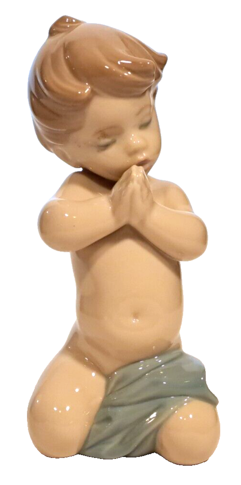 Lladro A Childs Prayer 6496 Baby Collectible Figurine in Box Excellent Condition