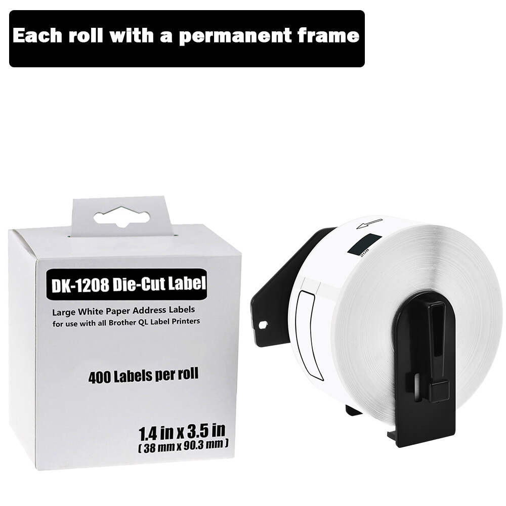 38mm x 90mm Shipping Labels 1.5x3.5 Inch for Brother QL-720NW DK-1208 1 Roll