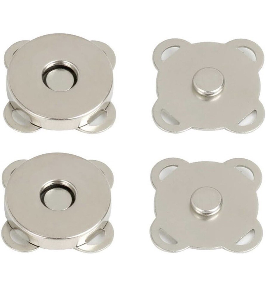 10 Sets Magnetic Bag Clasps Sew-in Button Snaps for Purses and Accessories