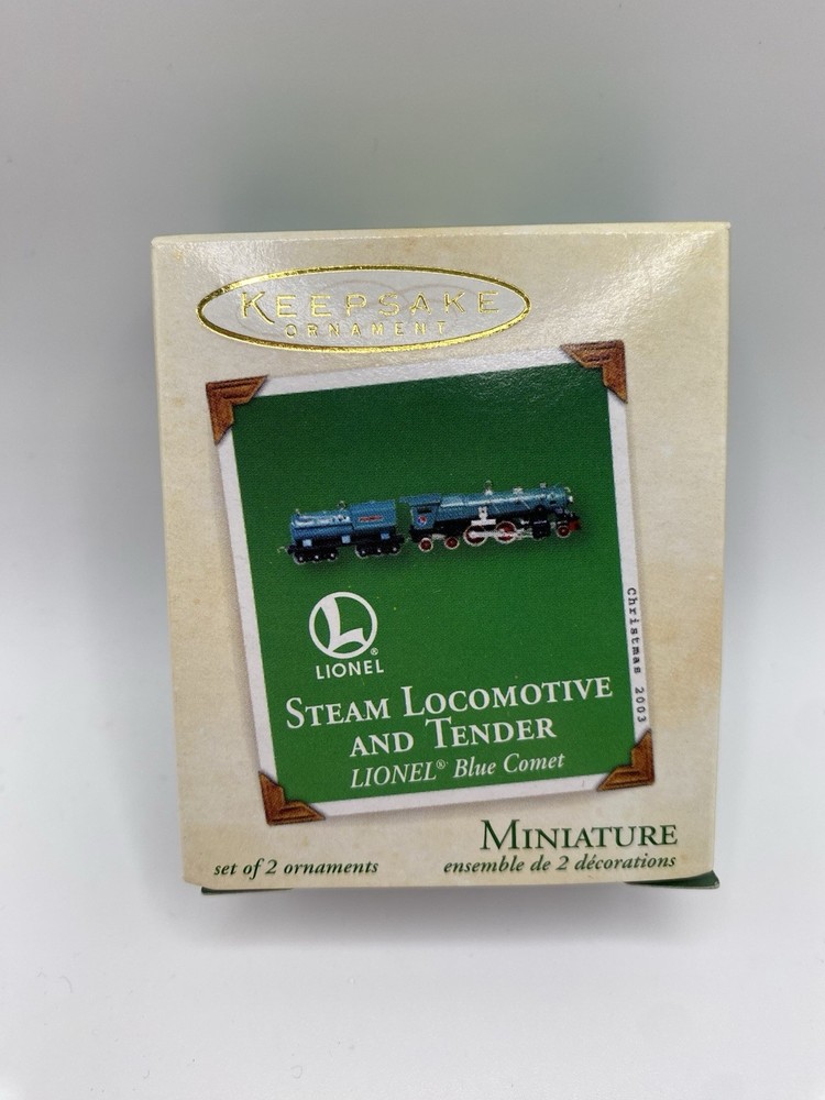 Hallmark Keepsake Mini 2003 Lionel Blue Comet Steam Locomotive Tender New in Box