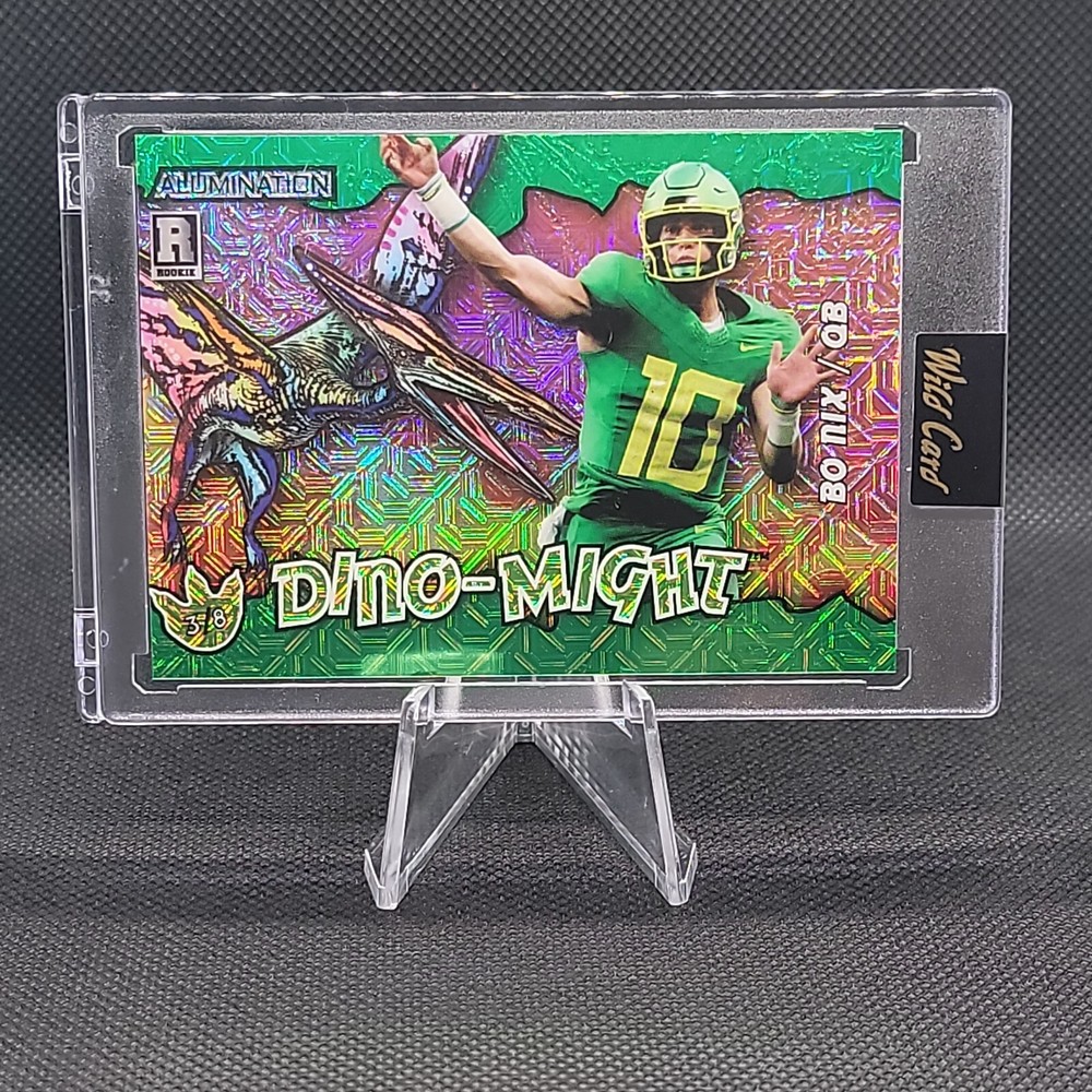 Bo Nix Color Match Mojo 3/8 2023 Wild Card Alumination Dino-Might Rookie