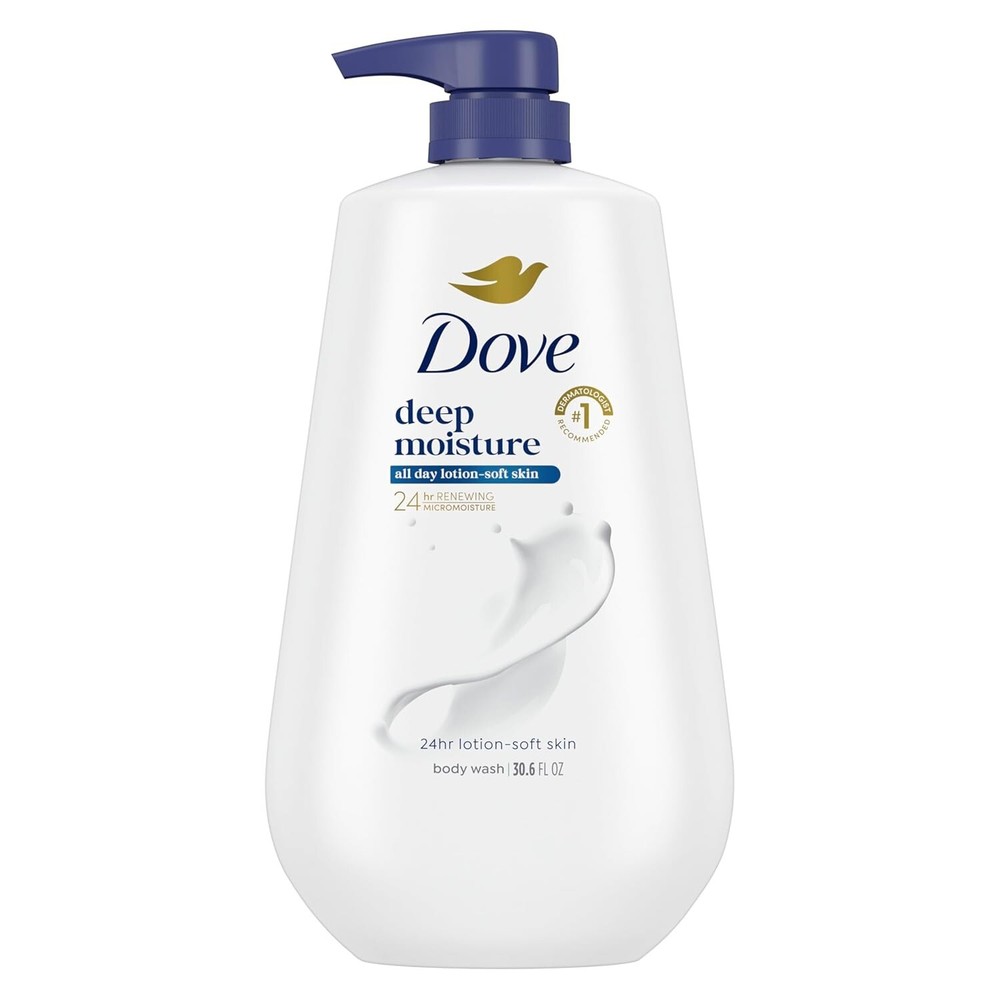 Dove Deep Moisture Body Wash with Pump Sulfate-Free 24hr Hydration