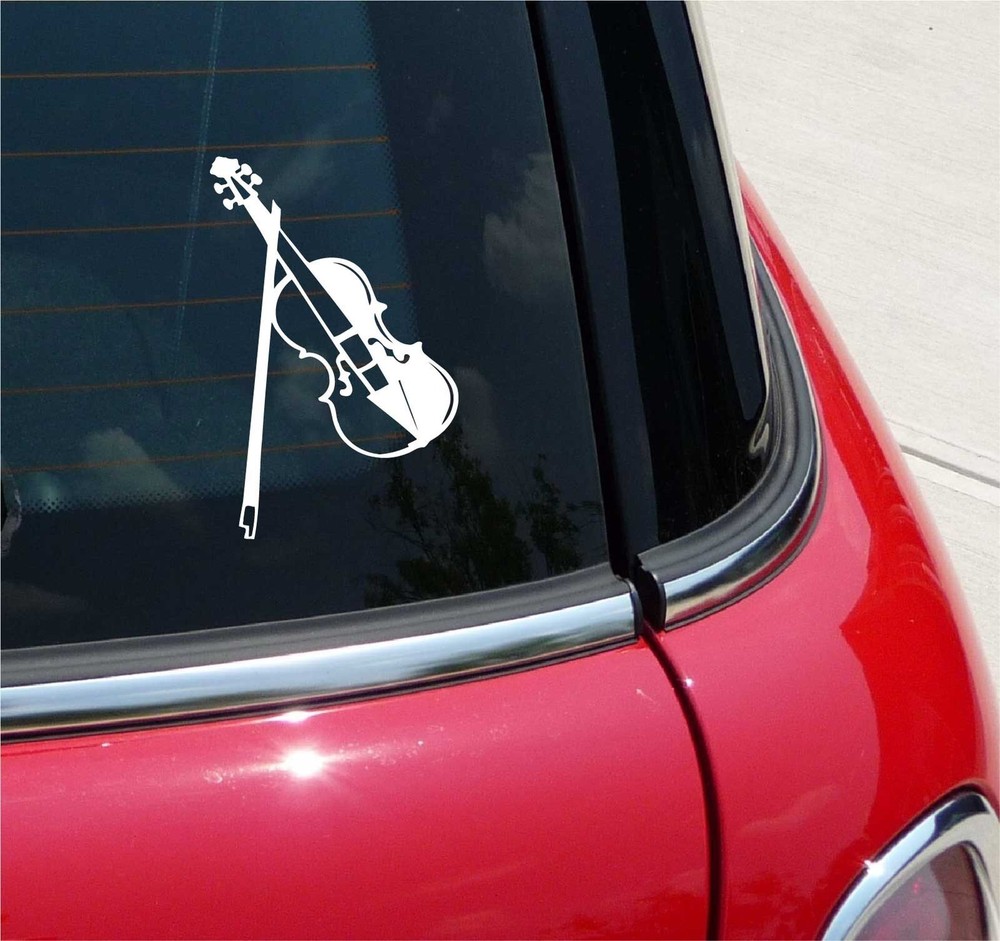 VIOLIN FIDDLE BAND MUSIC CONCERT GRAPHIC DECAL STICKER ART CAR WALL DECOR
