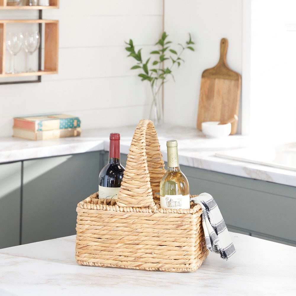 Brown Dried Plant Material Coastal Storage Basket 15 x 13 x Brown 15x13x9