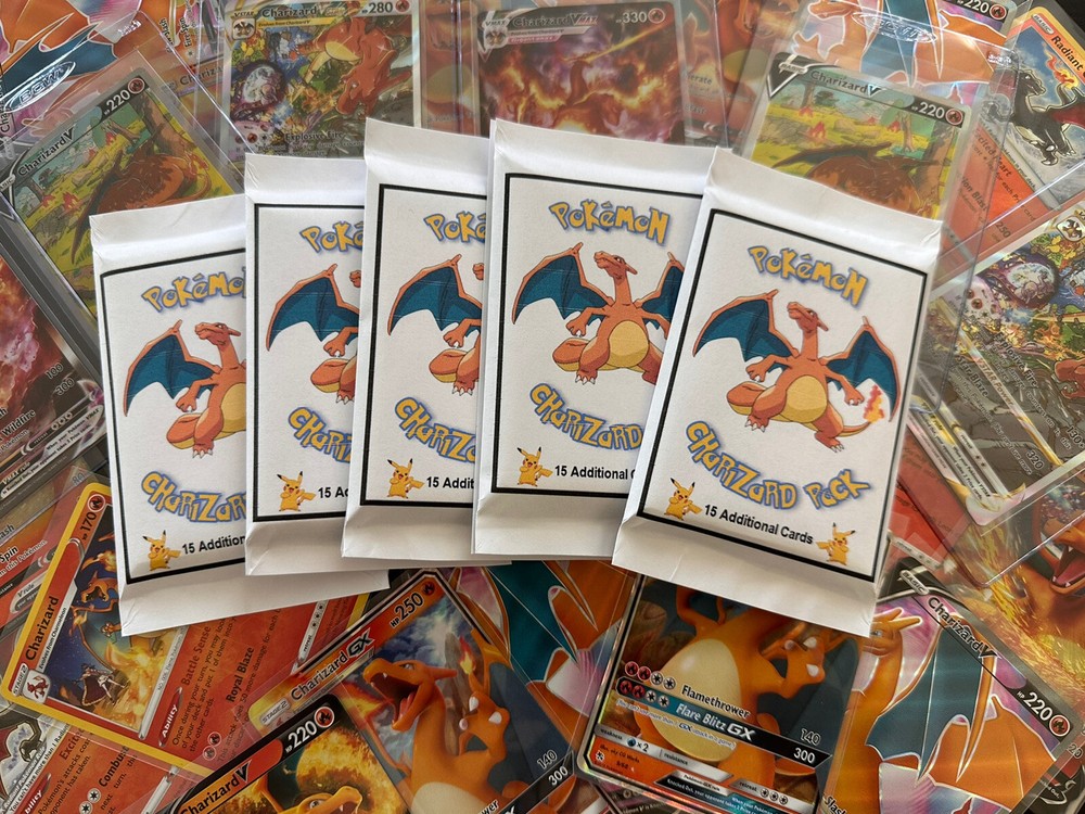 Pokemon Booster Pack- 5 Guaranteed Hits- Guaranteed Charizard In Every Pack! B