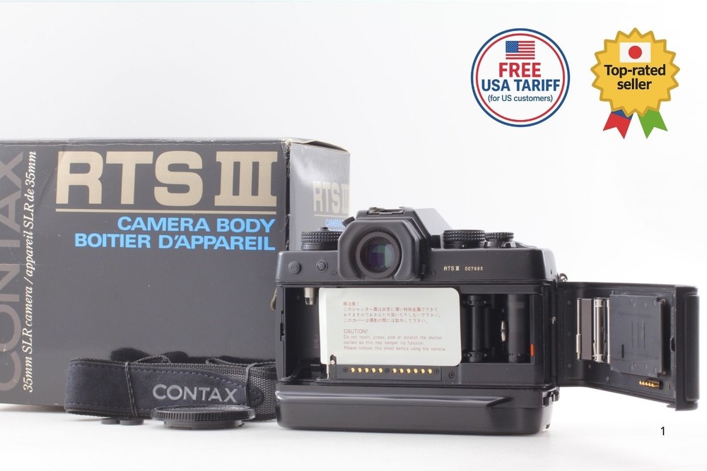 ⏯  CLA'd [Unused w/ Box] Contax RTS III 35mm SLR Film Camera Body From Japan