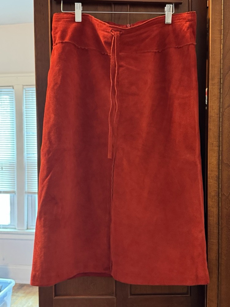 Women's Nine West Lined 100% Suede Skirt Size 10