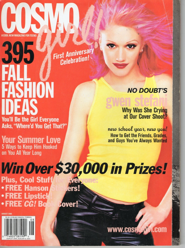 COSMO GIRL! MAGAZINE AUGUST 2000 GWEN STEFANI NO DOUBT  DESTINY'S CHILD BEYONCE