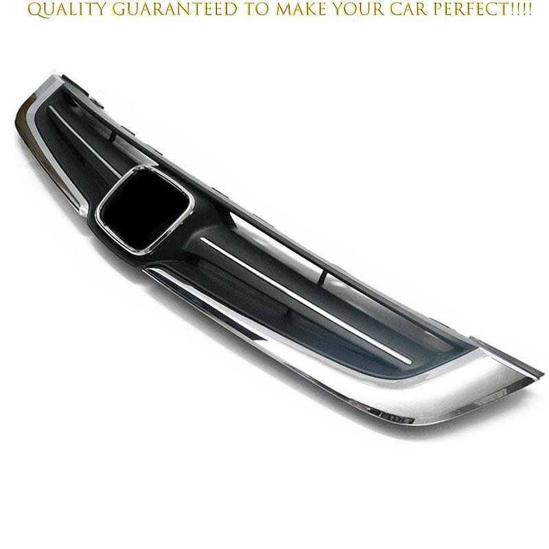 For 2003- 2007 Honda Accord 7th ABS Chrome Front Upper Bumper Mesh Grill Grille