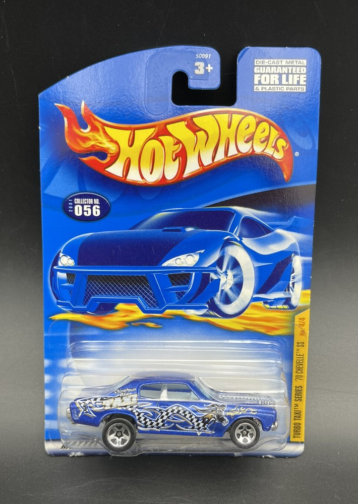 Hot Wheels 2001 70 Chevelle SS Turbo Taxi Series 4/4 Mattel 056 Blue White Black