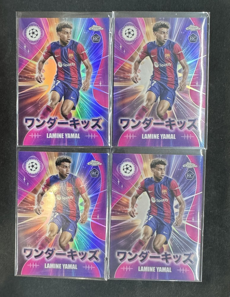 Lamine Yamal 2023-24 Topps Chrome UEFA WONDERKIDS RC Rookie Japan lots4 -vi