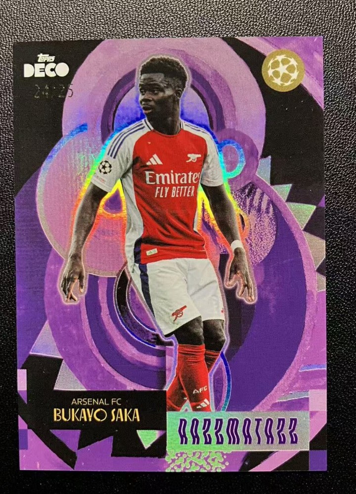 2024-25 Topps Deco UEFA ARSENAL BUKAYO SAKA SSP /25