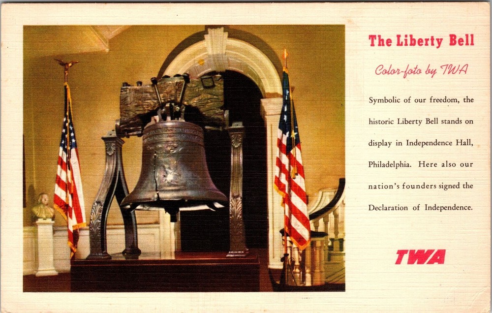 Philadelphia PA-Pennsylvania, The Liberty Bell, Inside, Vintage Postcard