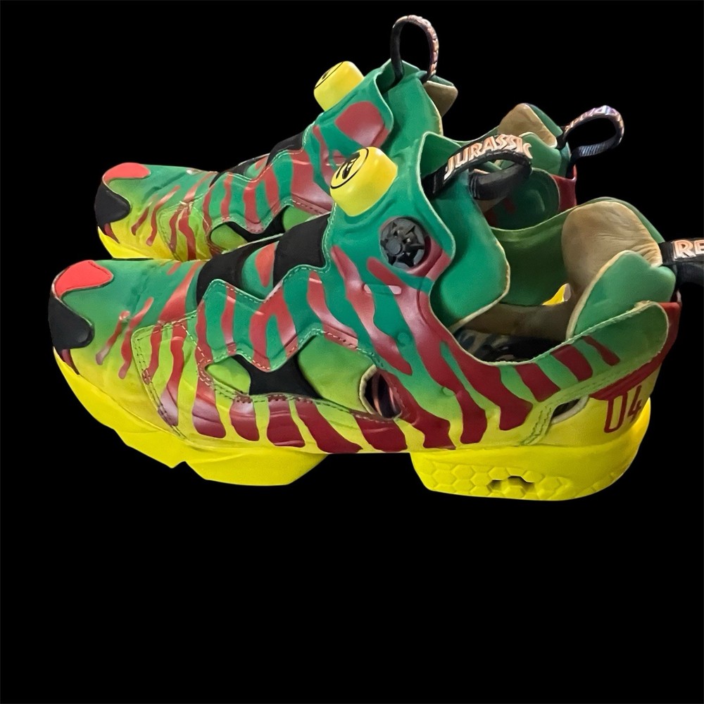 Reebok Pumps X Jurassic Park Sneakers Size 9.5 Preowned No Box