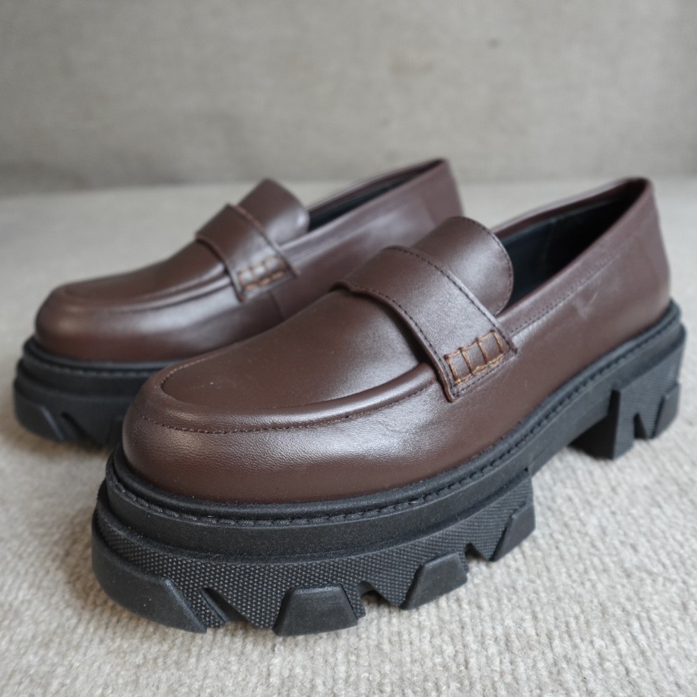 Alohas Womens Loafers 10 / 41 Brown Platform Trailblazer Made in Spain NEW