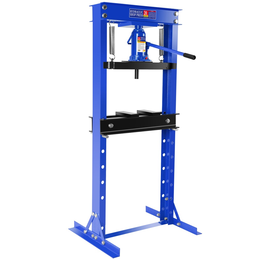 Hydraulic Shop Floor Press 20 Ton Steel H-Frame Shop Press with Steel Plates