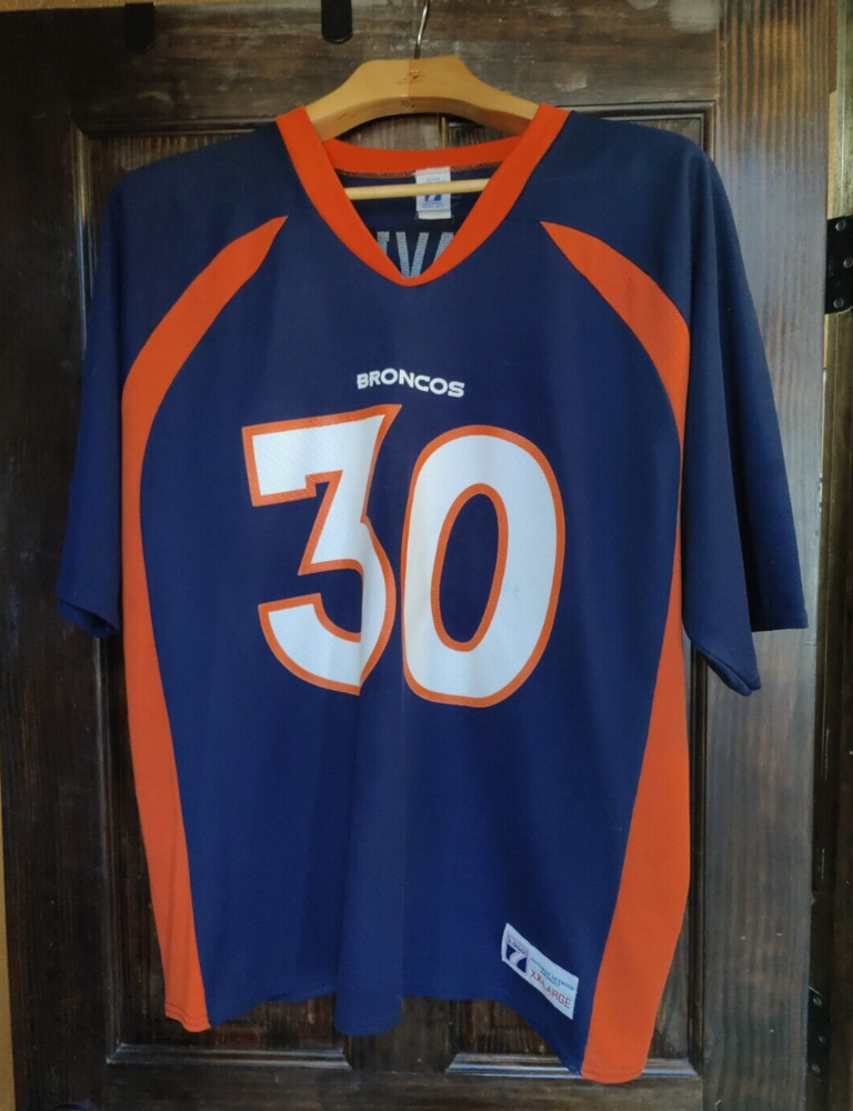 TERRELL DAVIS 30 JERSEY XX-Large DENVER BRONCOS LOGO 7 officially licensed