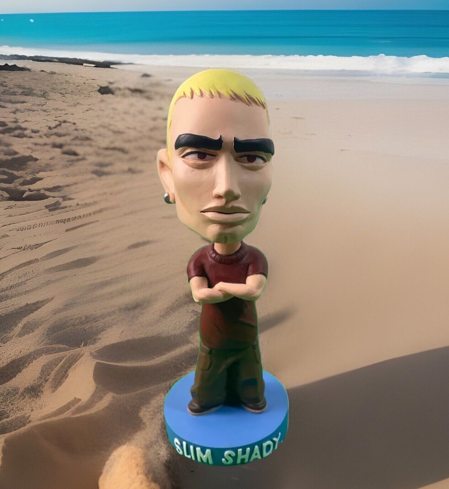 Head Knockers Hand Painted Slim Shady Bobblehead New Box Heavily Damaged
