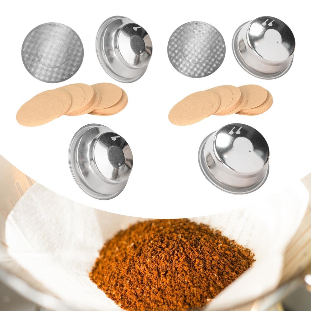 Stainless Steel Reusable 54mm Round Coffee Filter for Home and Office