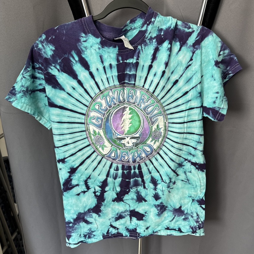 Vintage Y2K 2004 Grateful Dead Skull Logo Band Tie Dye T-Shirt for Men