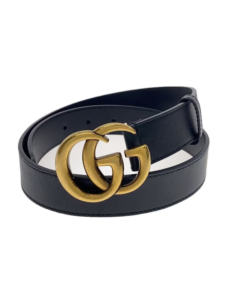 GUCCI Black Leather Belt for Men - Model 414516 AP00T