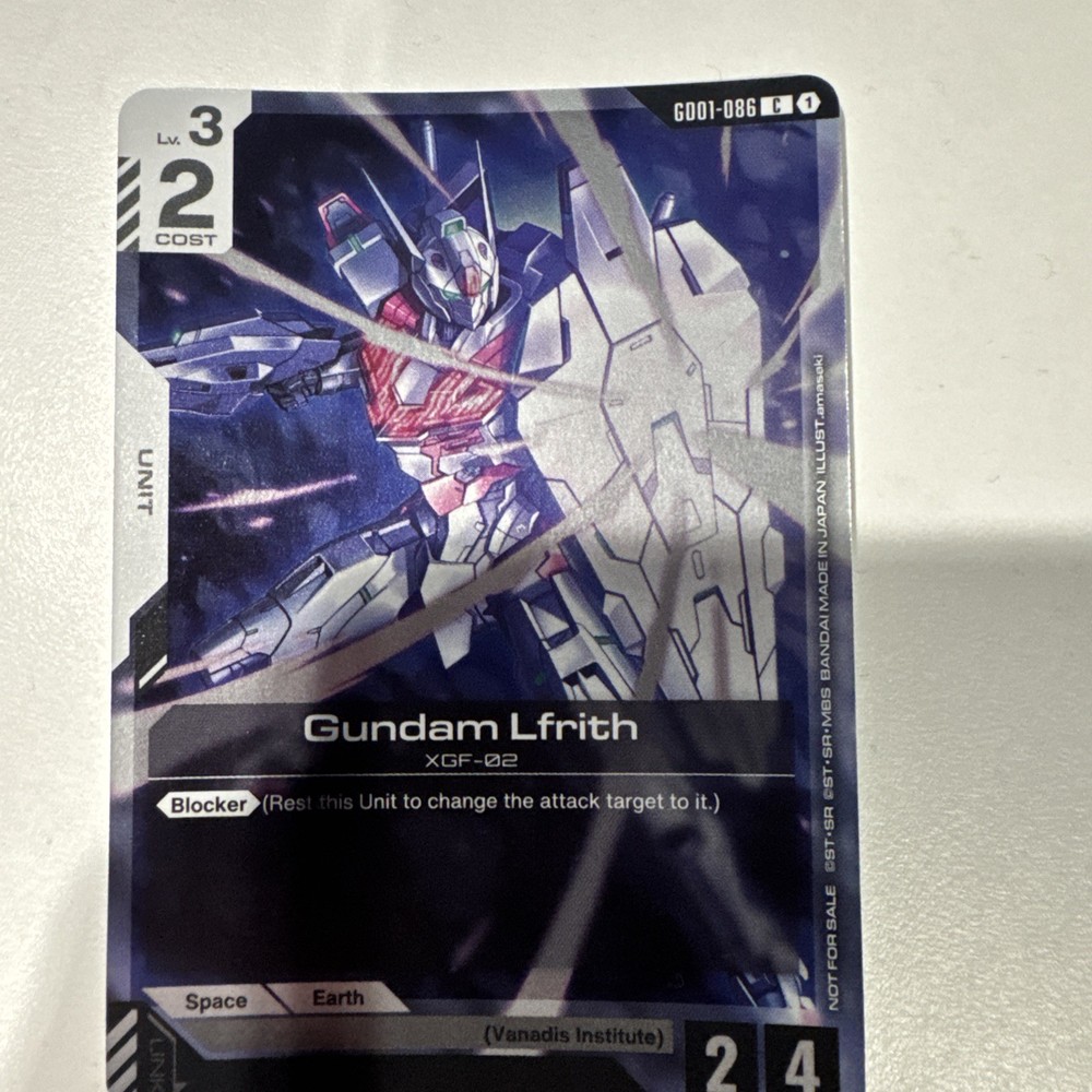 Gundam TCG Gundam Lfrith GD01-086 Regional Championship Promo