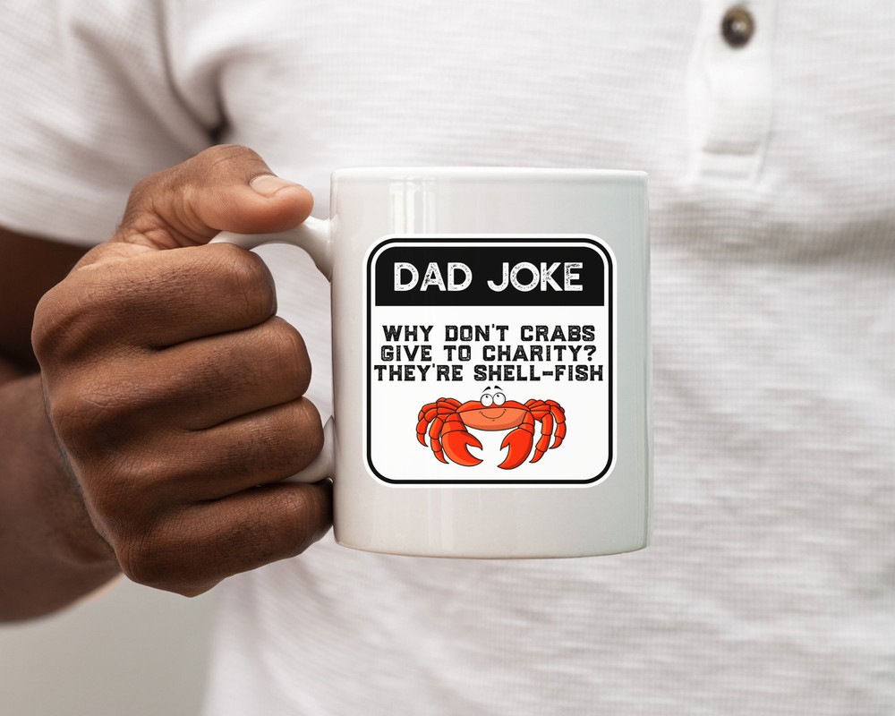 Funny Dad Jokes Mug – White Father's Day Gift for Hilarious Dads