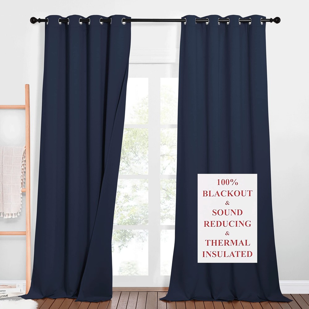 Thermal Insulated 3-Layer Soundproof Curtains for Sliding Glass Doors-image